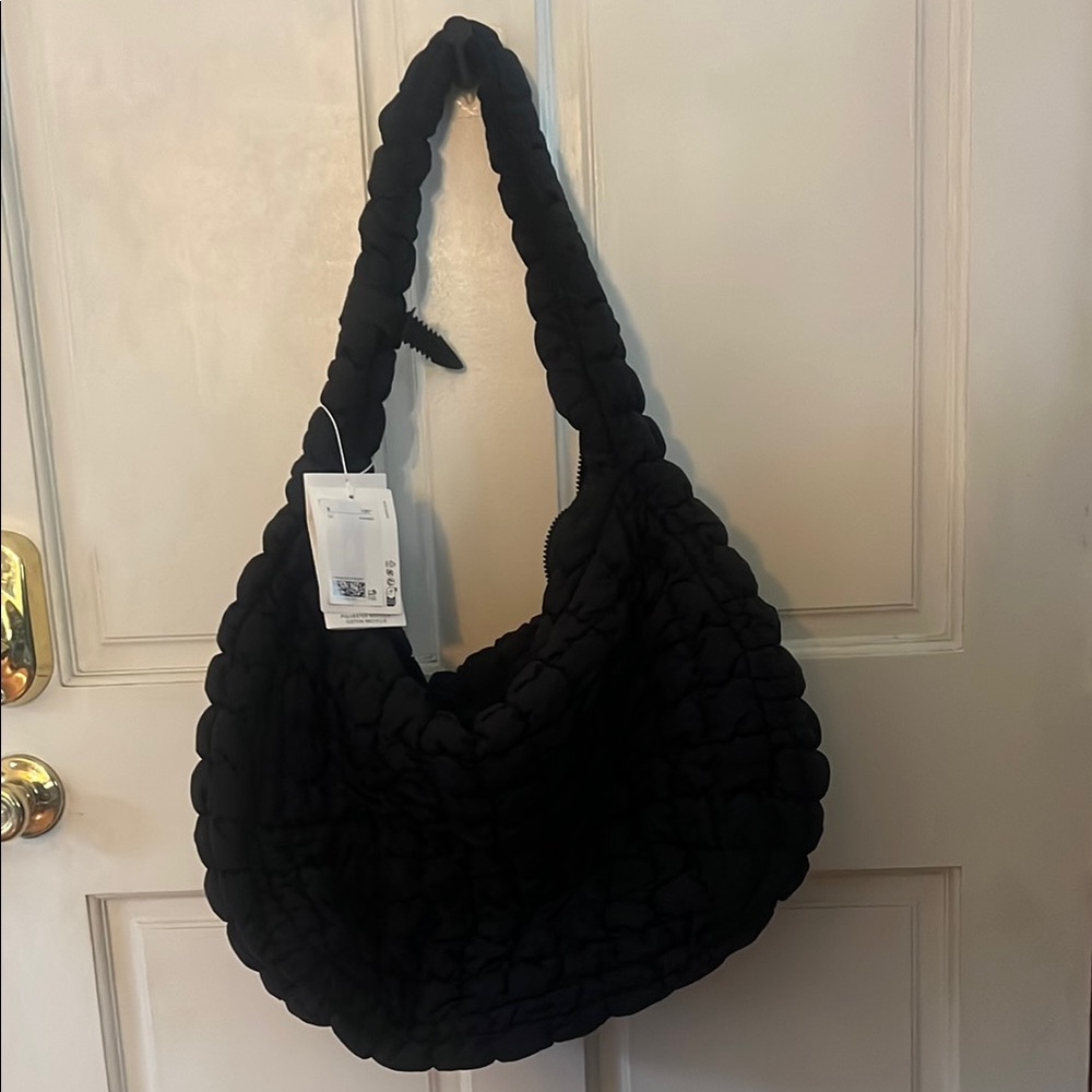 COS Black Hobo Bag with Braided Strap